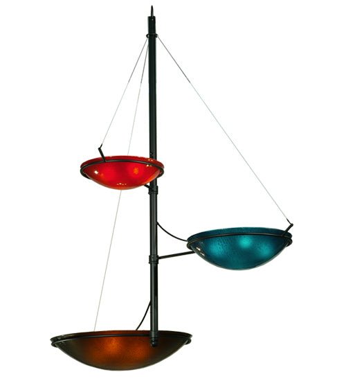 103" Wide Metro Fusion The Third Dimension 3 Arm Glass Chandelier - Elite Lumina