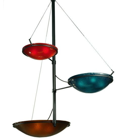 103" Wide Metro Fusion The Third Dimension 3 Arm Glass Chandelier - Elite Lumina