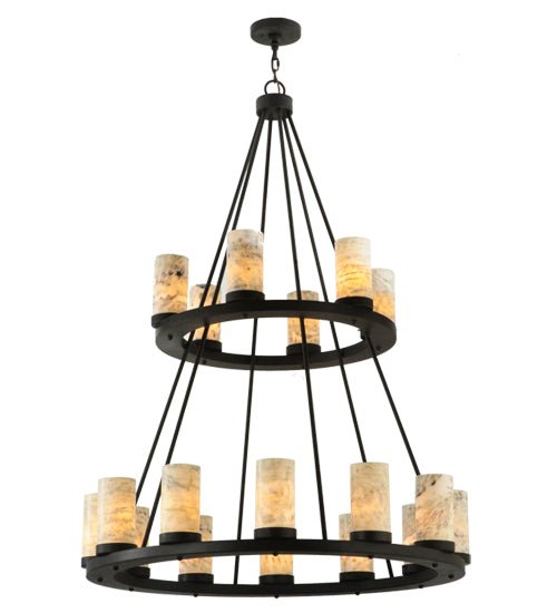 42" Wide Loxley Jadestone 18 LT Two Tier Chandelier - Elite Lumina