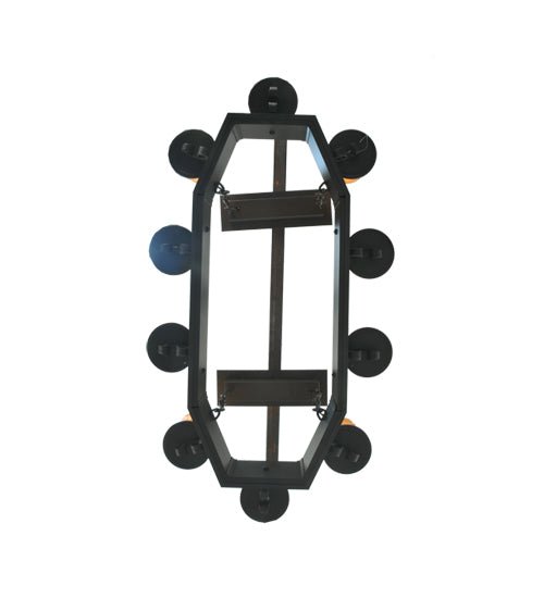 48"L Carpathian 10 LT Oblong Chandelier - Elite Lumina