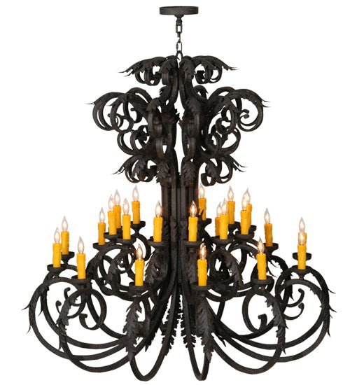 50"W Serratina 24 LT Chandelier - Elite Lumina