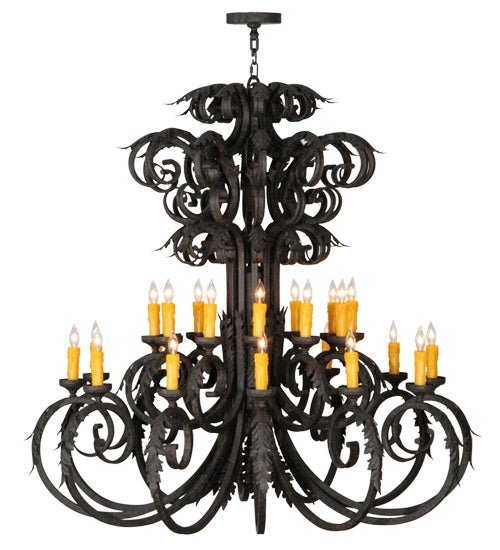 50"W Serratina 24 LT Chandelier - Elite Lumina