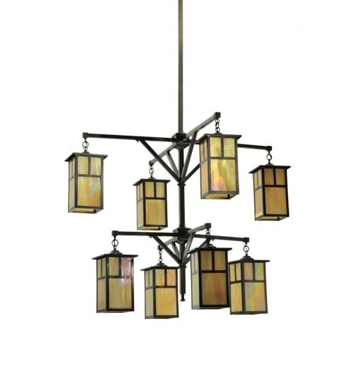 52"W Hyde Park T Mission 2 Tier Chandelier - Elite Lumina