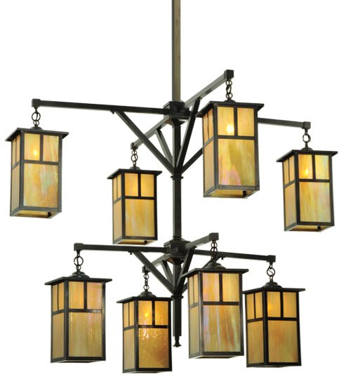 52"W Hyde Park T Mission 2 Tier Chandelier - Elite Lumina