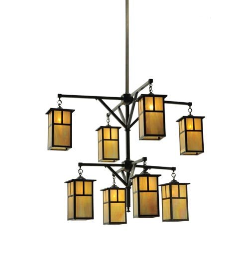 52"W Hyde Park T Mission 2 Tier Chandelier - Elite Lumina