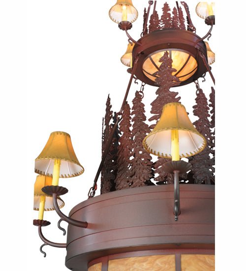 54"W Walden Pine 2 Tier Chandelier - Elite Lumina