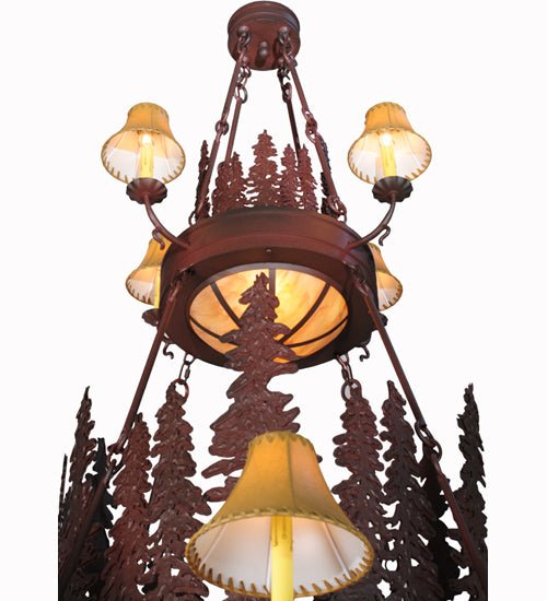 54"W Walden Pine 2 Tier Chandelier - Elite Lumina