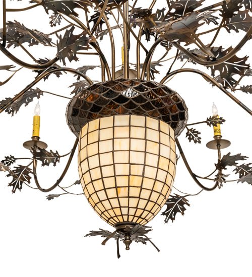 60" Wide Greenbriar Oak 12 Arm Chandelier - Elite Lumina