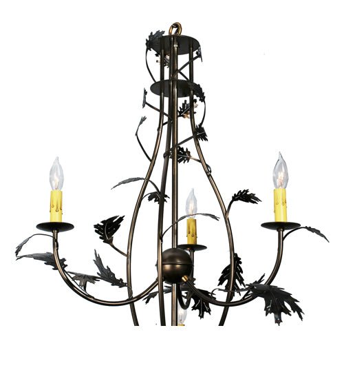 63"W Greenbriar Oak 12 Arm Chandelier - Elite Lumina