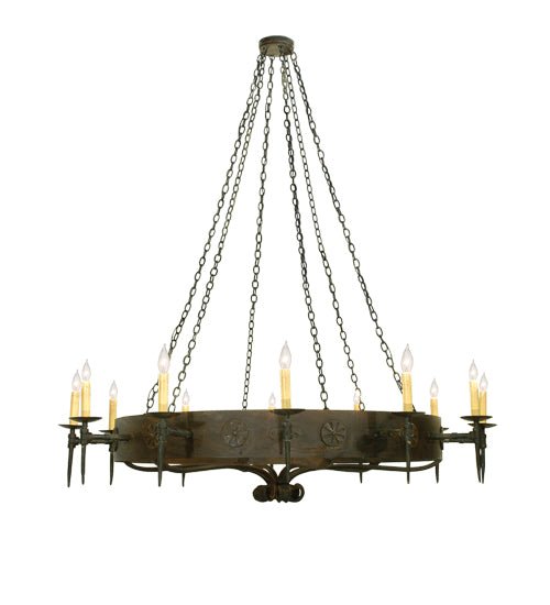 72" Wide Warwick 12 Light Chandelier - Elite Lumina