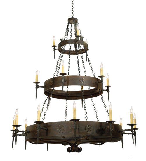 72" Wide Warwick 21 Light Three Tier Chandelier - Elite Lumina