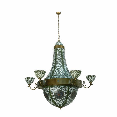 72"W Grand Tulip Medallion 6 Arm Chandelier - Elite Lumina