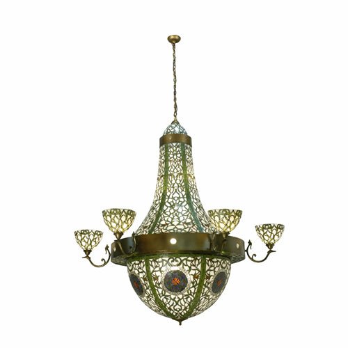 72"W Grand Tulip Medallion 6 Arm Chandelier - Elite Lumina