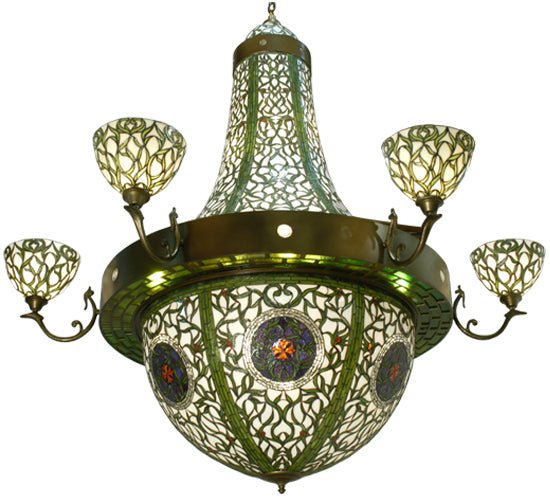 72"W Grand Tulip Medallion 6 Arm Chandelier - Elite Lumina