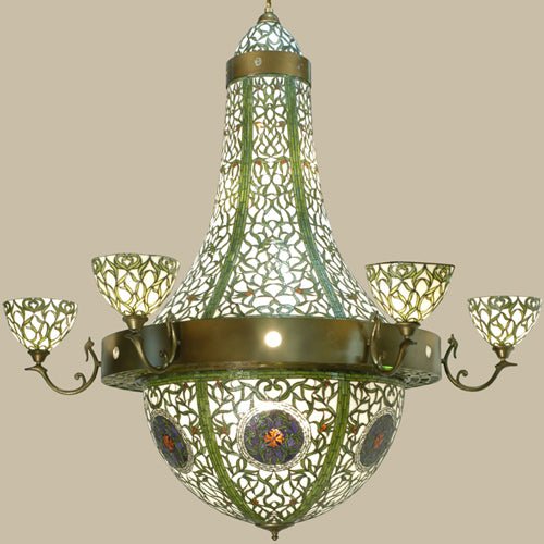 72"W Grand Tulip Medallion 6 Arm Chandelier - Elite Lumina