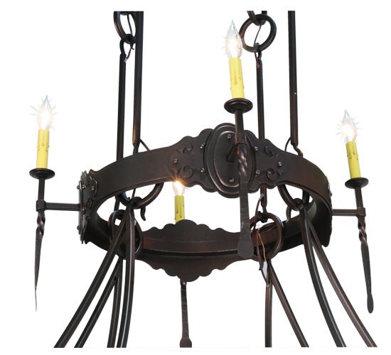 72"W Stag 12 LT Two Tier Chandelier - Elite Lumina