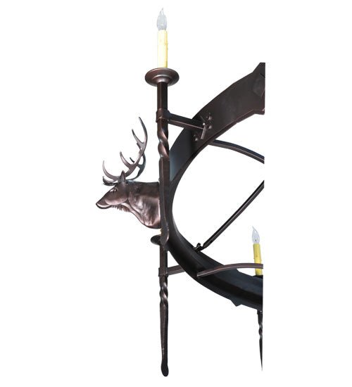 72"W Stag 12 LT Two Tier Chandelier - Elite Lumina