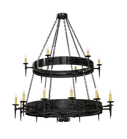 72"W Warwick 18 LT Two Tier Chandelier - Elite Lumina