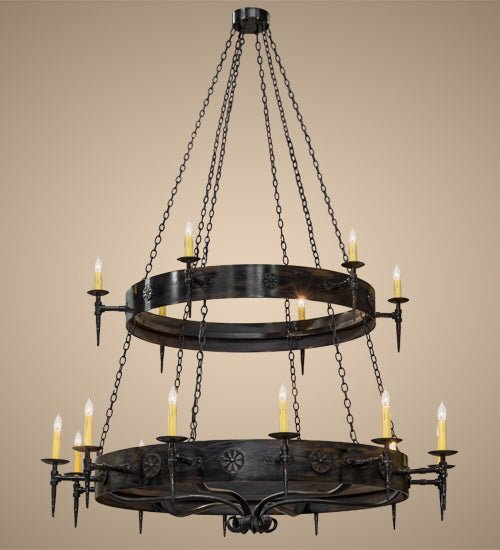 72"W Warwick 18 LT Two Tier Chandelier - Elite Lumina