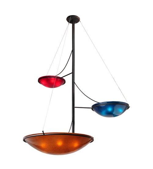 86"W 3 Arm Glass Chandelier - Elite Lumina