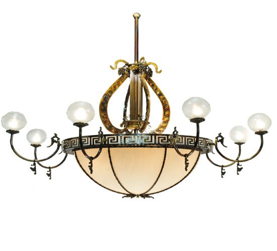 96" Wide Lyre 8 Arm Chandelier - Elite Lumina