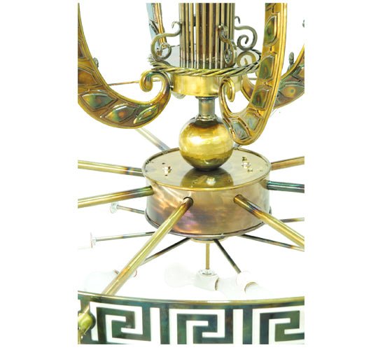 96" Wide Lyre 8 Arm Chandelier - Elite Lumina