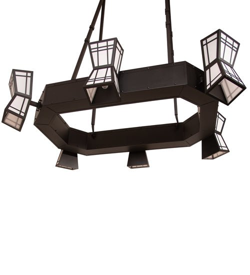 96"L Cortland 6 LT Oblong Chandelier - Elite Lumina