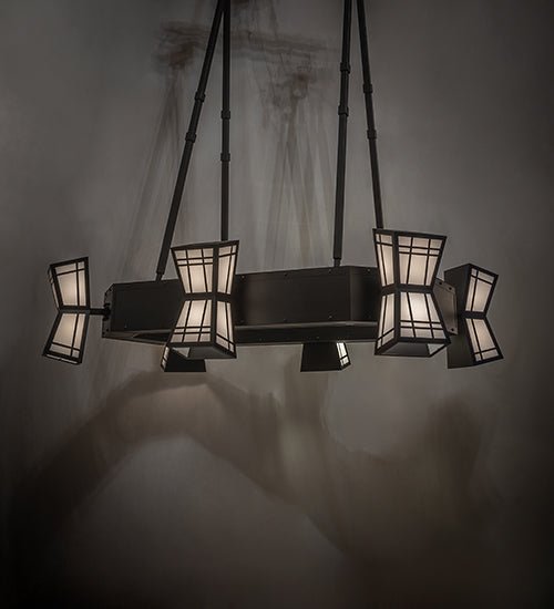 96"L Cortland 6 LT Oblong Chandelier - Elite Lumina