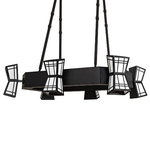 96"L Cortland 6 LT Oblong Chandelier - Elite Lumina