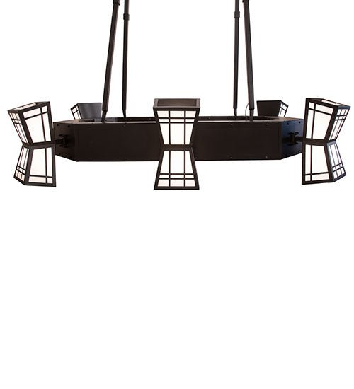 96"L Cortland 6 LT Oblong Chandelier - Elite Lumina